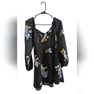 Forever 21 Blue Floral Dress, L